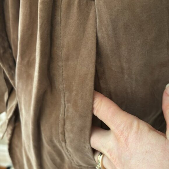 Anthropologie x Moth Carrie Belted Trench Coat Open Front Belted Coat Sz S - Picture 9 of 16